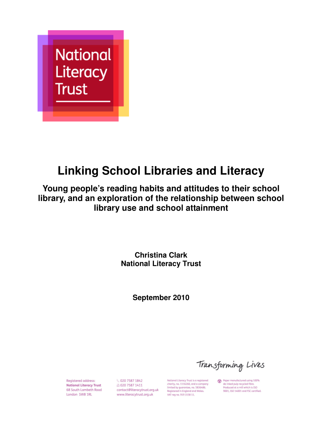 Linking School Libraries and Literacy