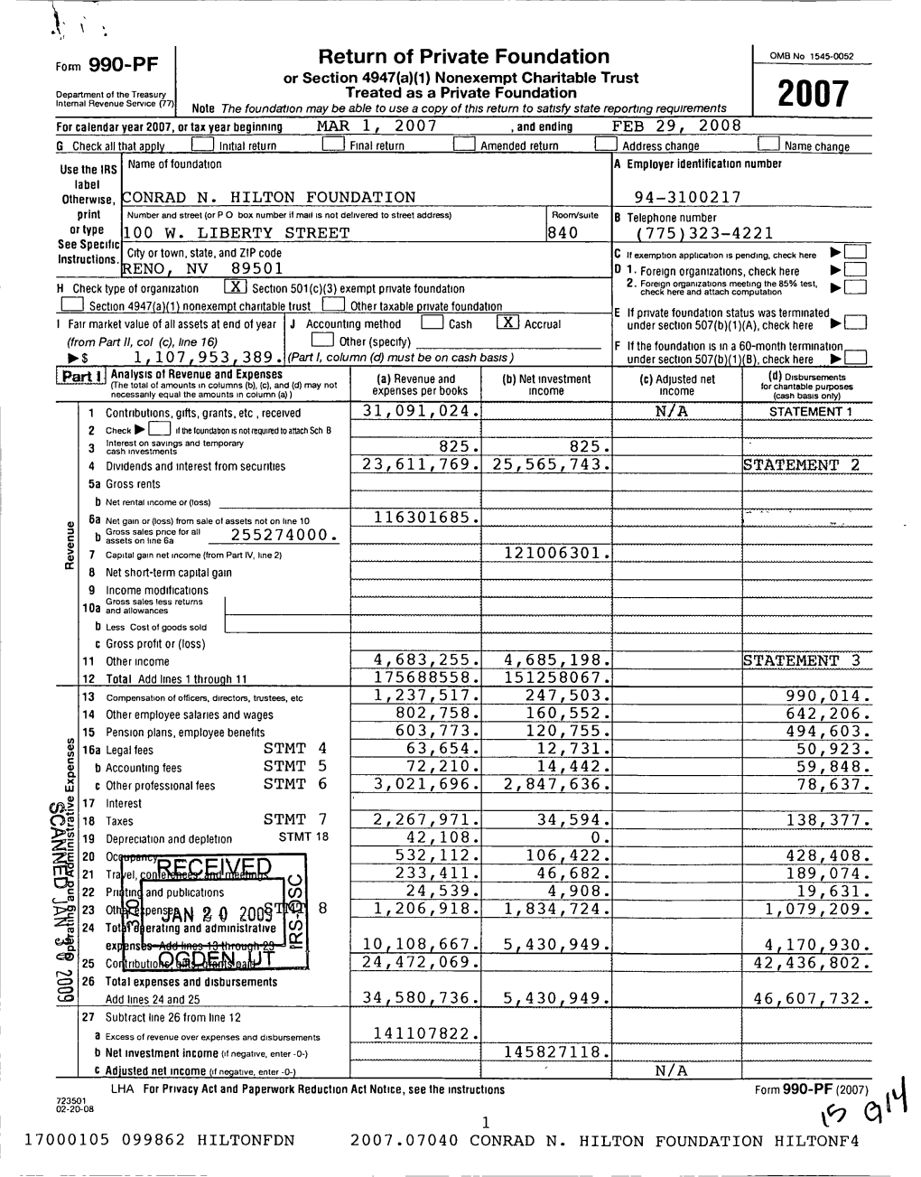 Return of Private Foundation Form 990-PF