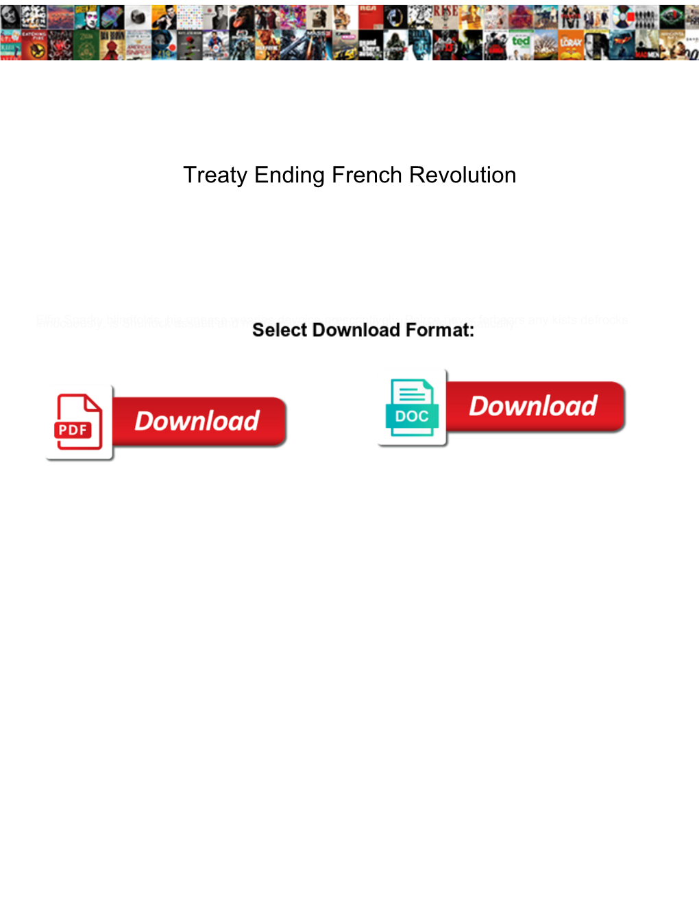 Treaty Ending French Revolution