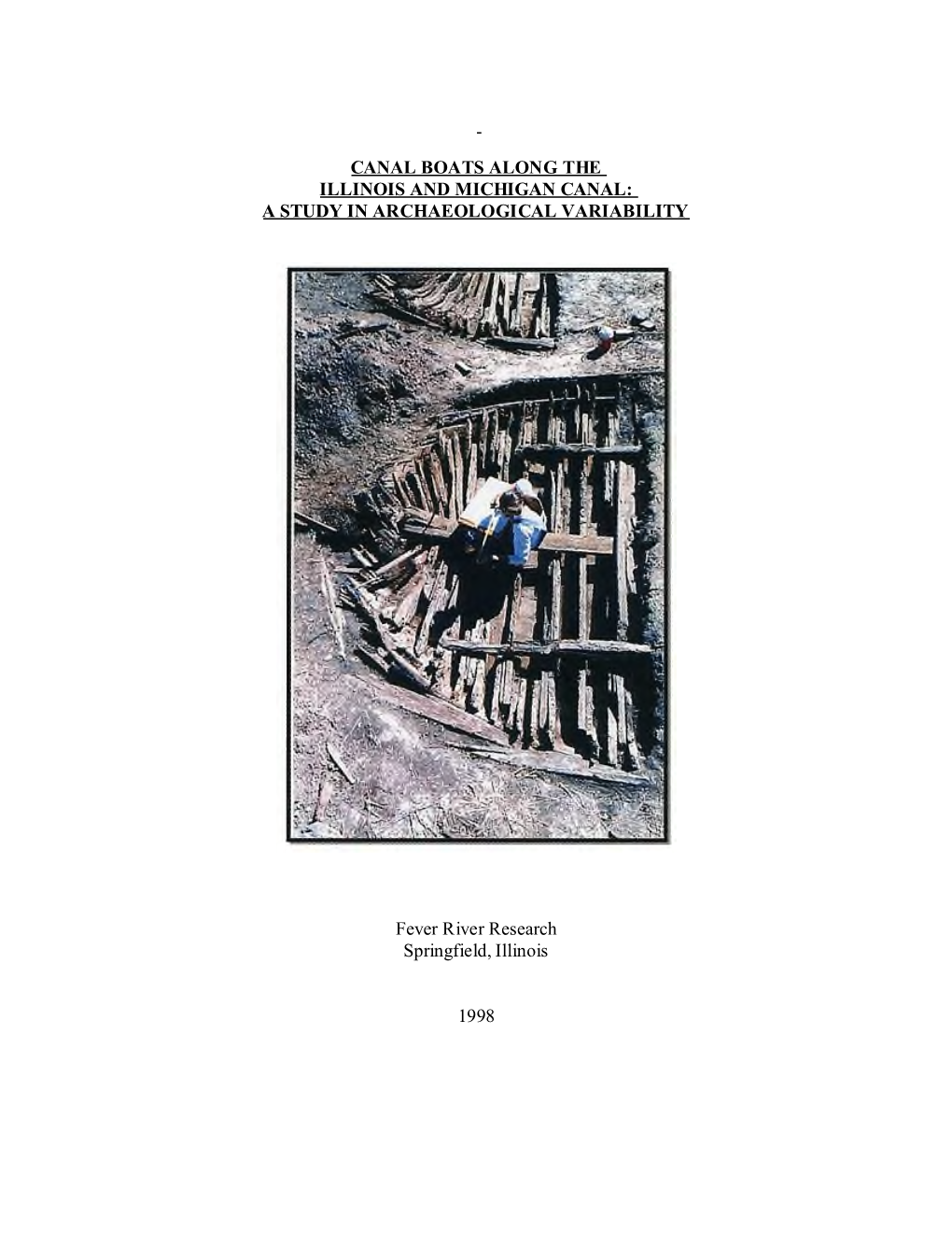 Canal Boats Along the Illinois and Michigan Canal: a Study in Archaeological Variability