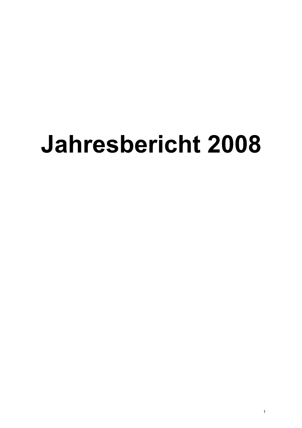 Jahresbericht 2008