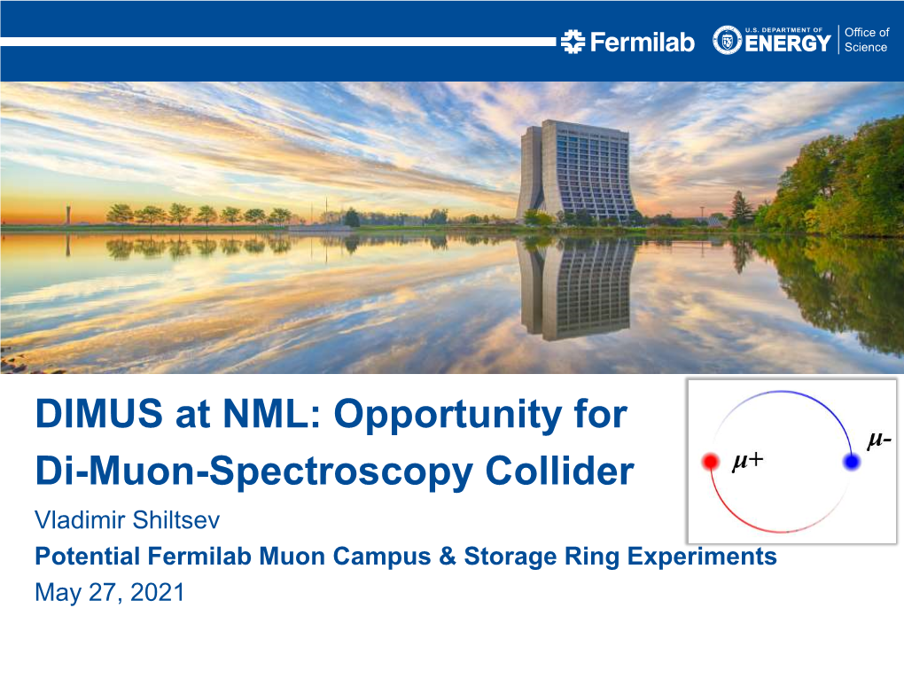 DIMUS at NML: Opportunity for Di-Muon-Spectroscopy Collider