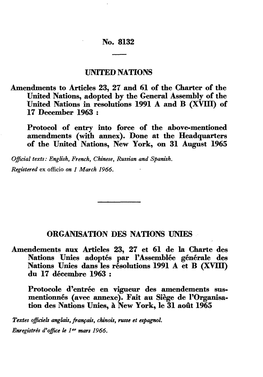Organisation Des Nations Unies