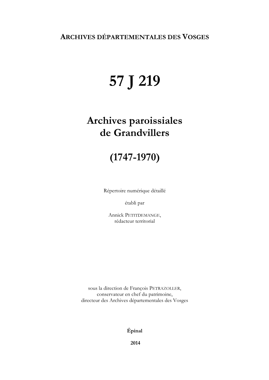 Archives De La Paroisse De Grandvillers.Pdf