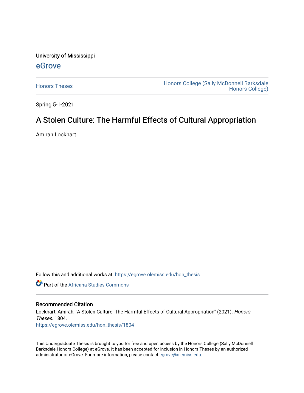 The Harmful Effects of Cultural Appropriation