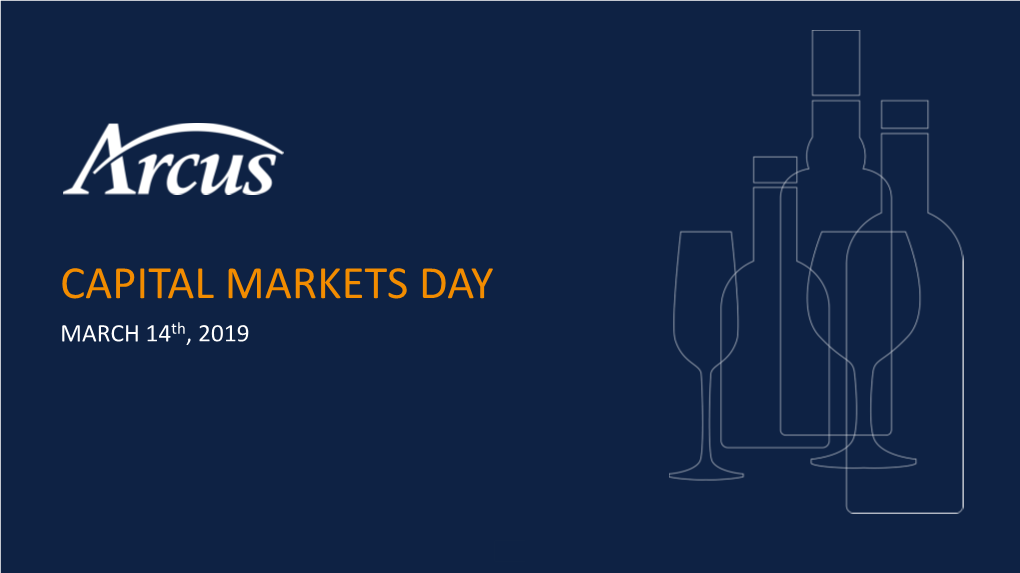 CAPITAL MARKETS DAY MARCH 14Th, 2019