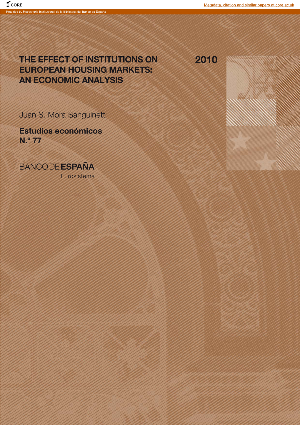 The Effect of Institutions on European Housing Markets: an Economic Analysis