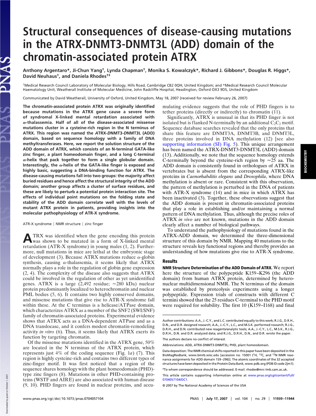 Domain of the Chromatin-Associated Protein ATRX
