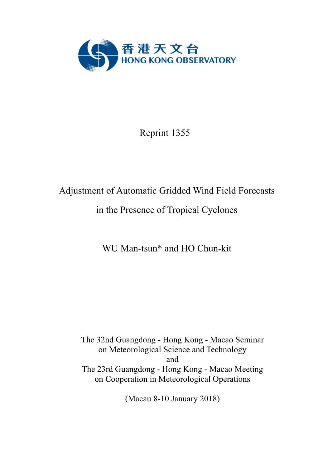 Reprint 1355 Adjustment of Automatic Gridded