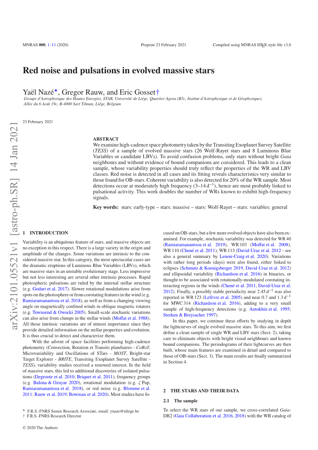 Red Noise and Pulsations in Evolved Massive Stars