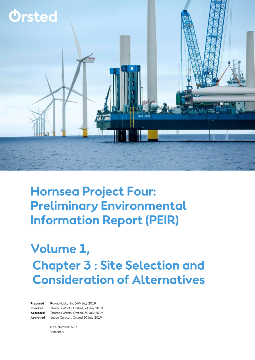 Hornsea Project Four: Preliminary Environmental Information Report (PEIR)