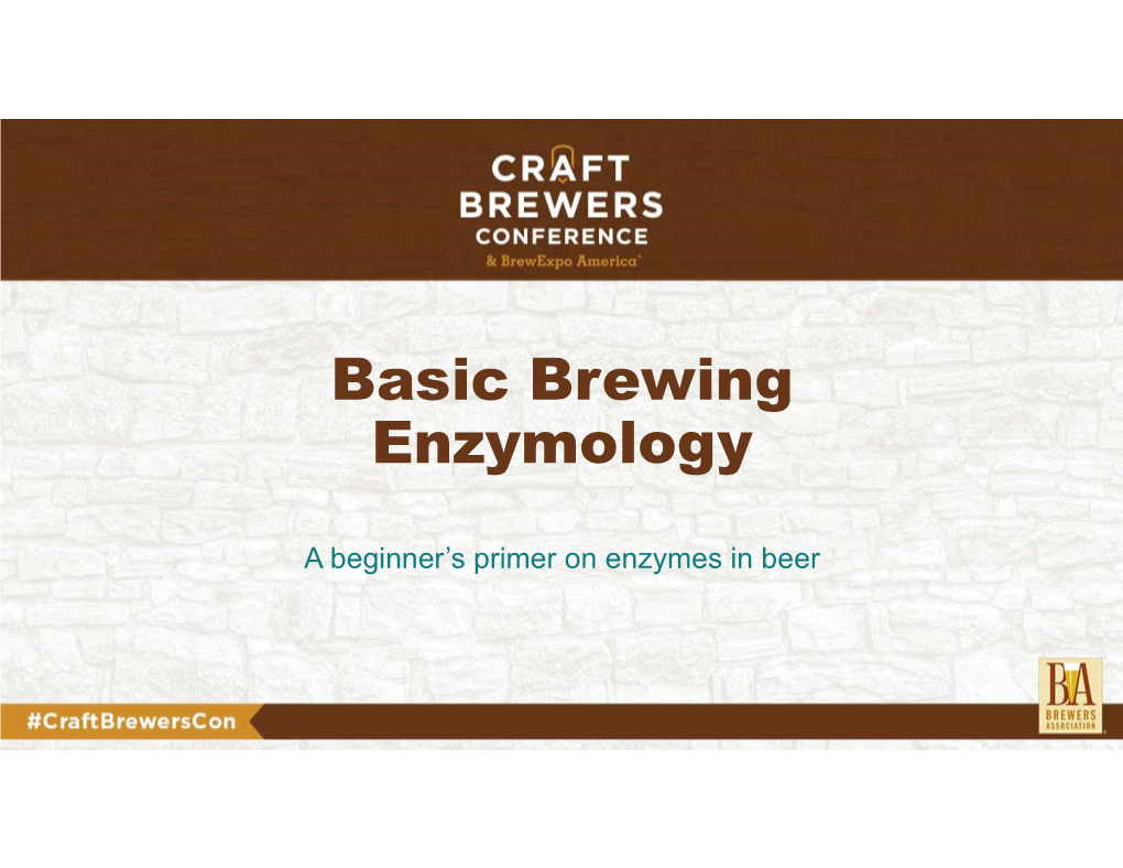 Basic Brewing Enzymology