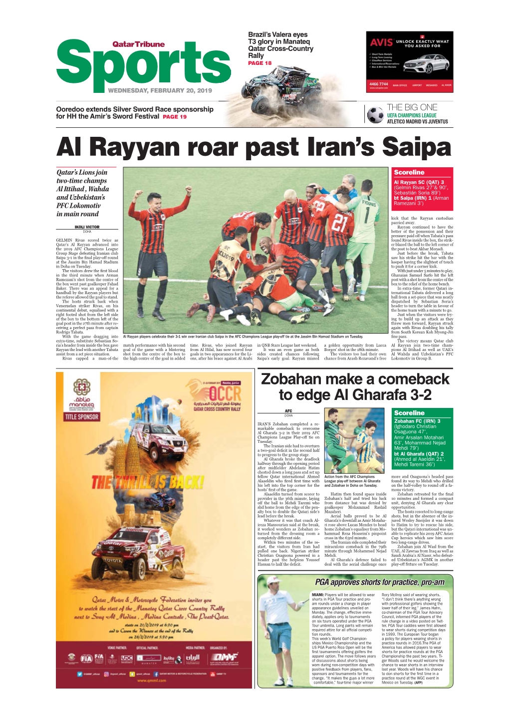 Al Rayyan Roar Past Iran's Saipa