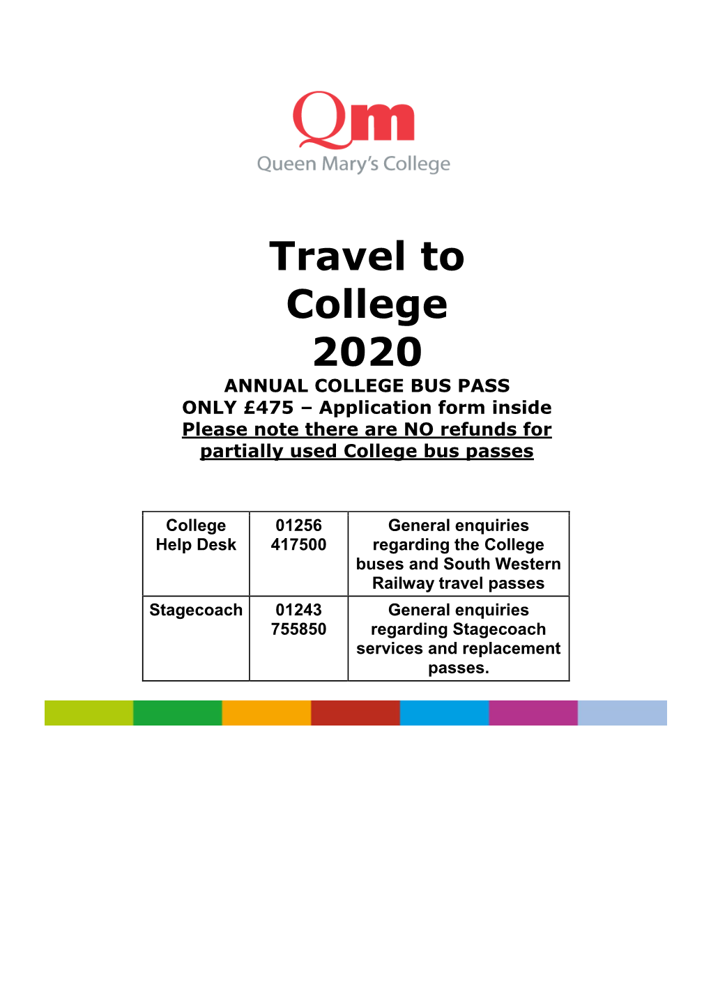Travel to College 2020/2021