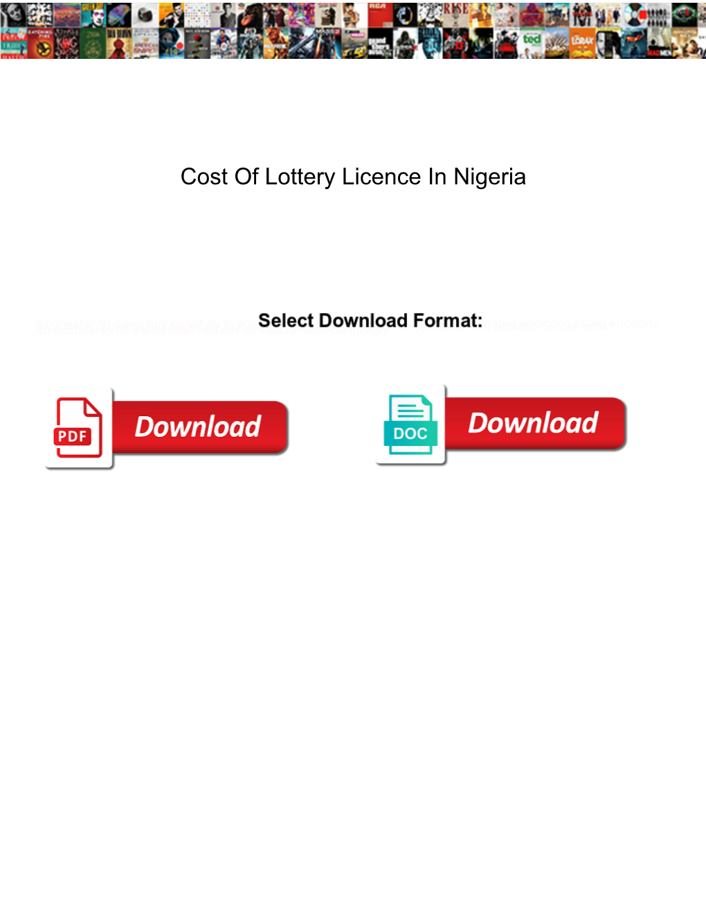 Cost of Lottery Licence in Nigeria