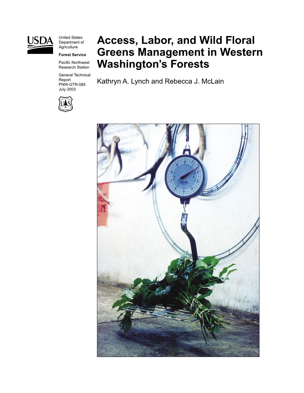 Access, Labor, and Wild Floral Greens Management in Western Washington's Forests