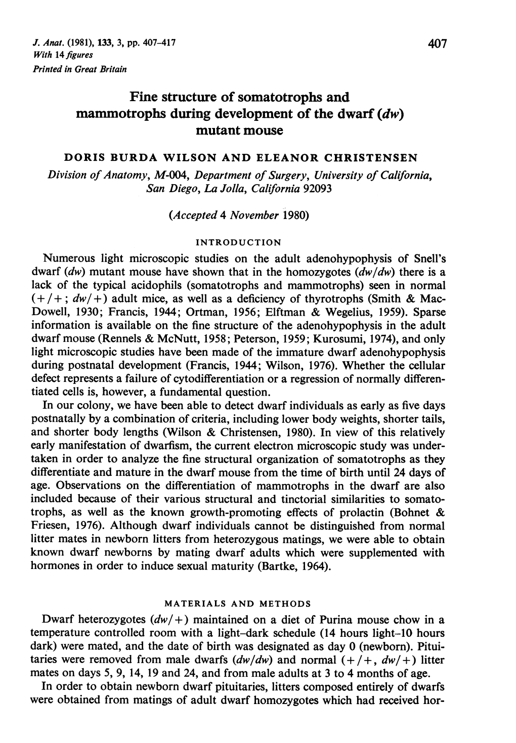 Fine Structure of Somatotrophs and Mammotrophs