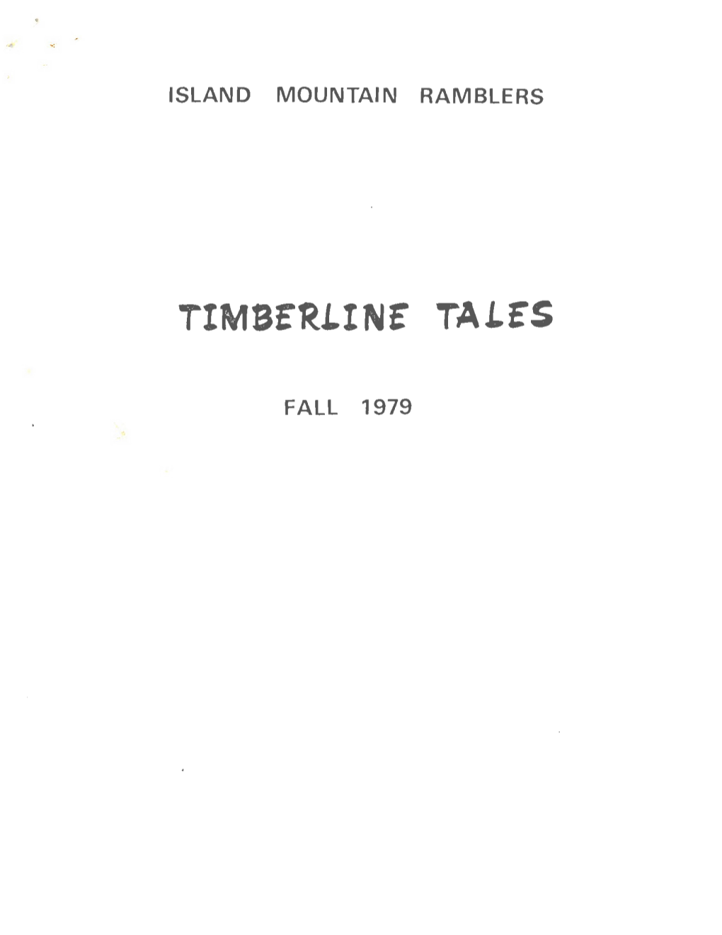 Timberline Tales Fall 1979