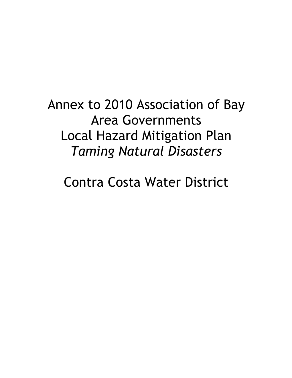 Contra Costa Water District