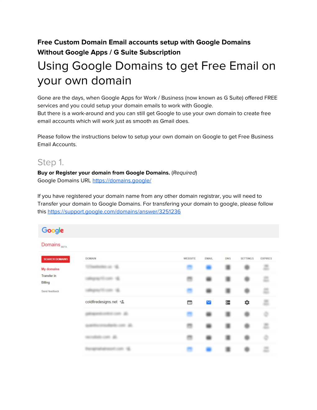 Using Google Domains to Get Free Email on Your Own Domain