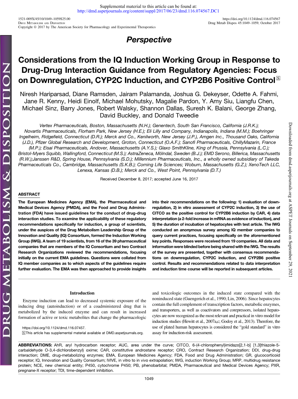 Focus on Downregulation, CYP2C Induction, and CYP2B6 Positive Control S