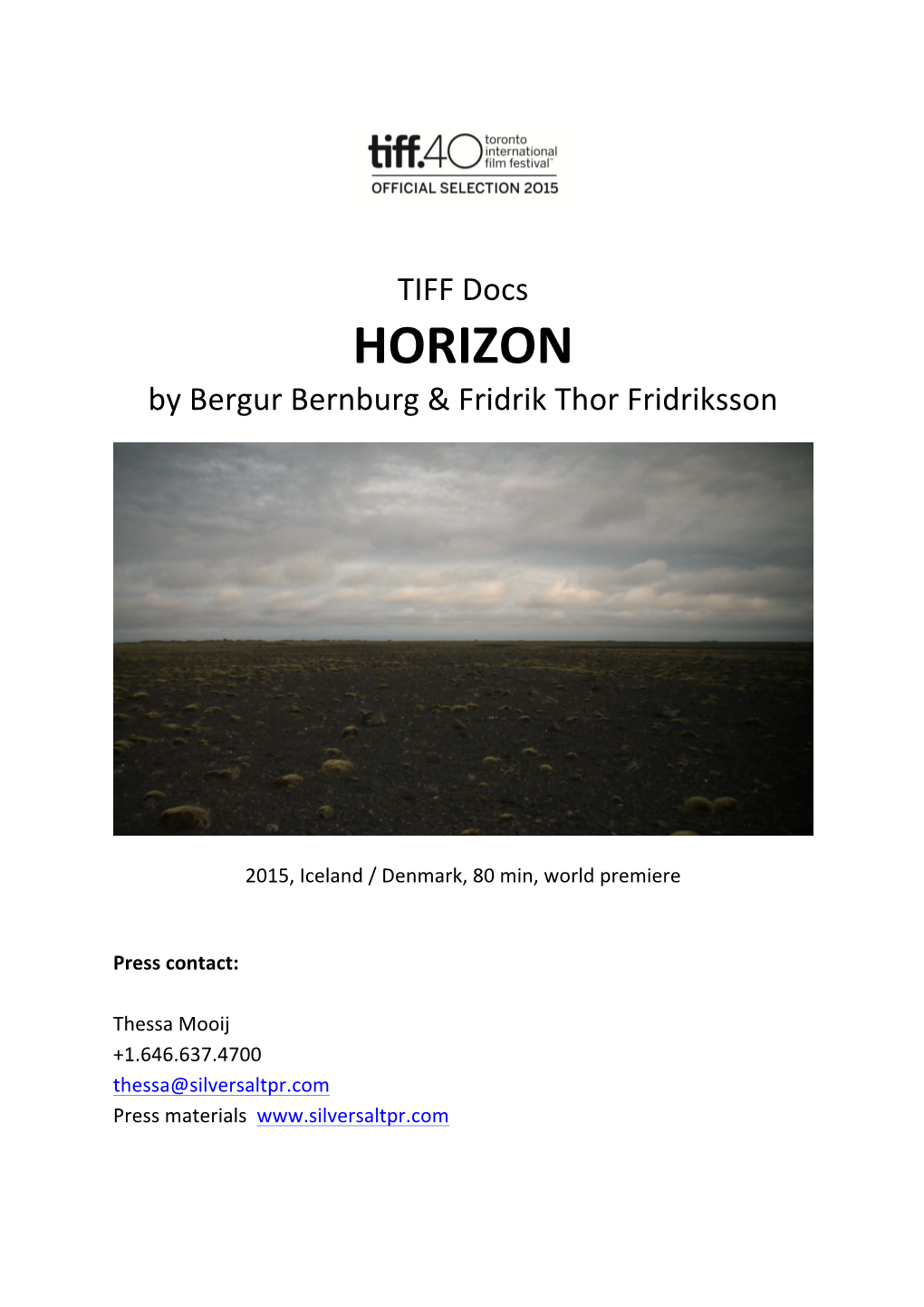 HORIZON by Bergur Bernburg & Fridrik Thor Fridriksson