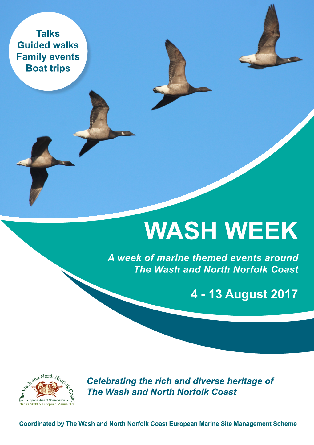 WASH WEEK a Week of Marine Themed Events Around the Wash and North Norfolk Coast