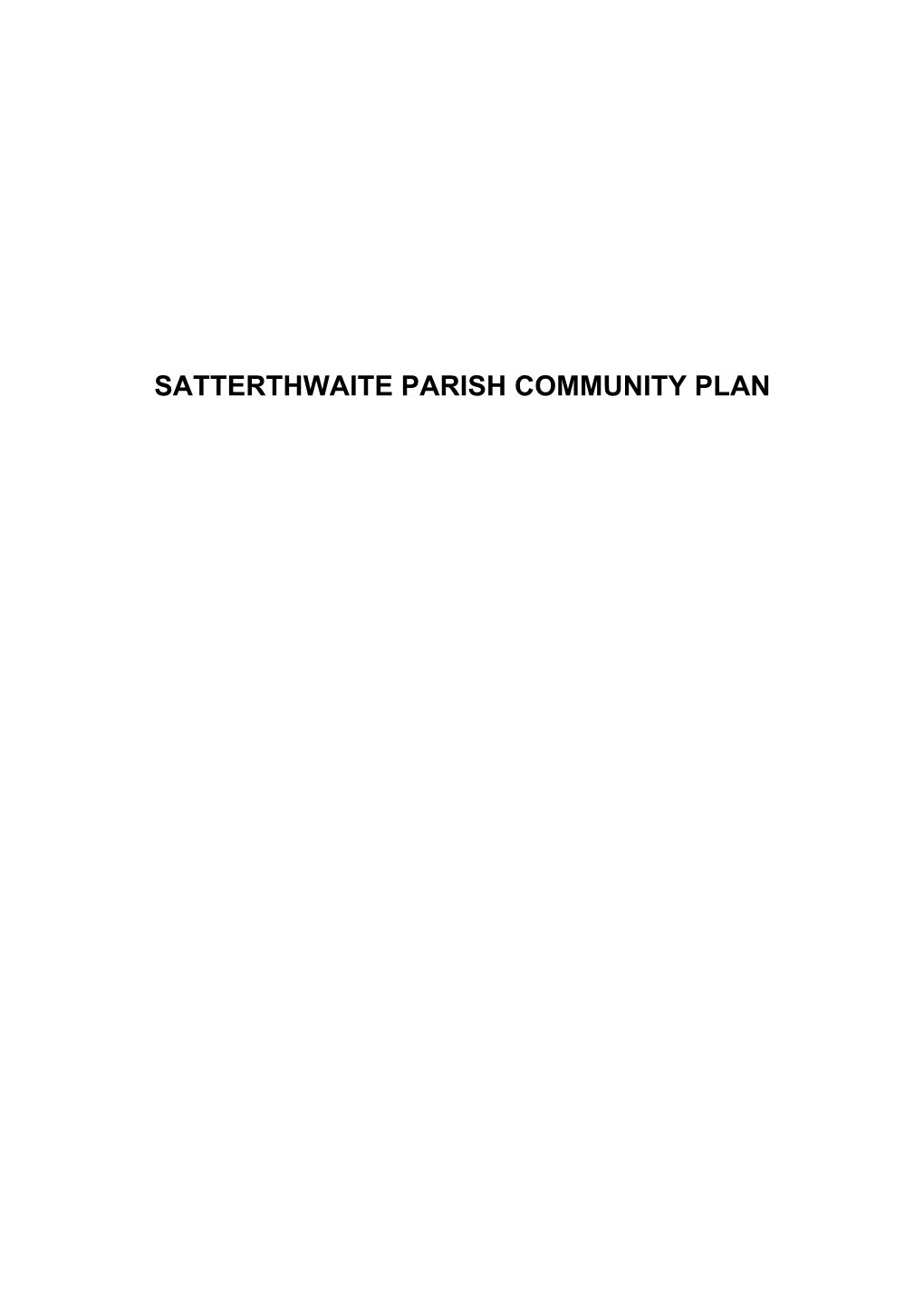 Satterthwaite Parish Community Plan[1]