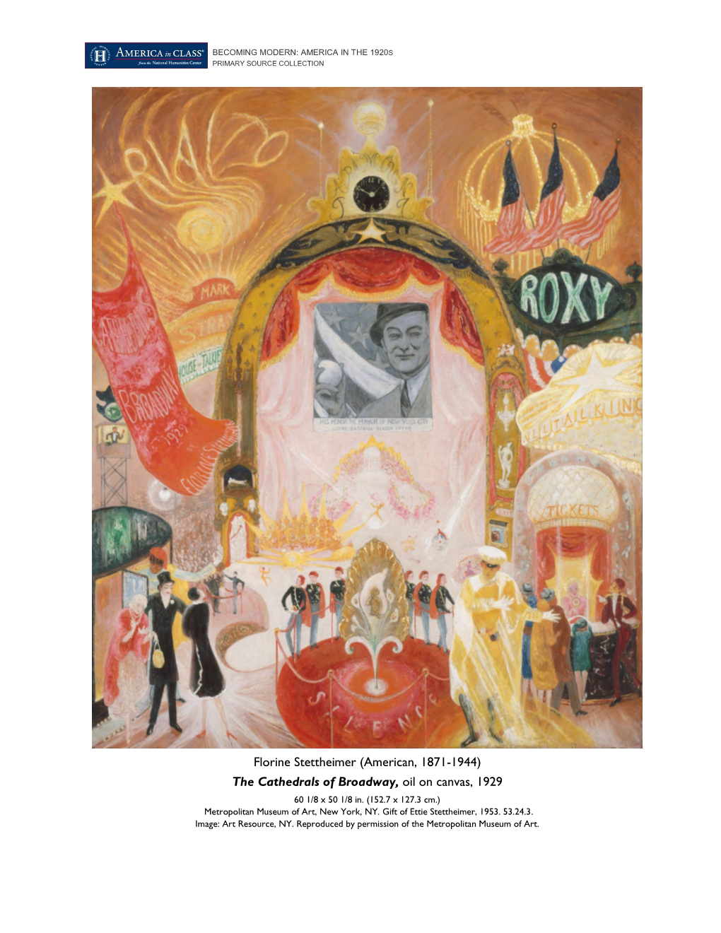 Florine Stettheimer, the Cathedrals of Broadway, 1929