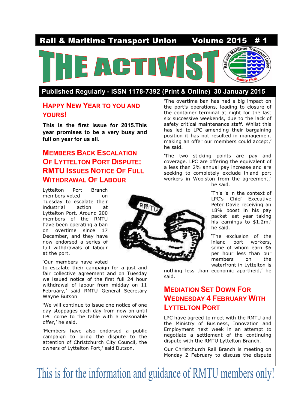 Activist #1, 2015