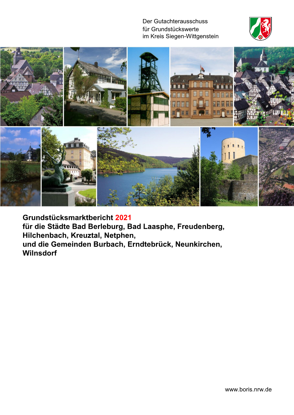 Grundstücksmarktbericht 2021 Für Die Städte Bad Berleburg, Bad