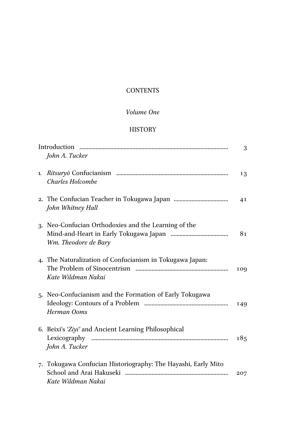 Table of Contents