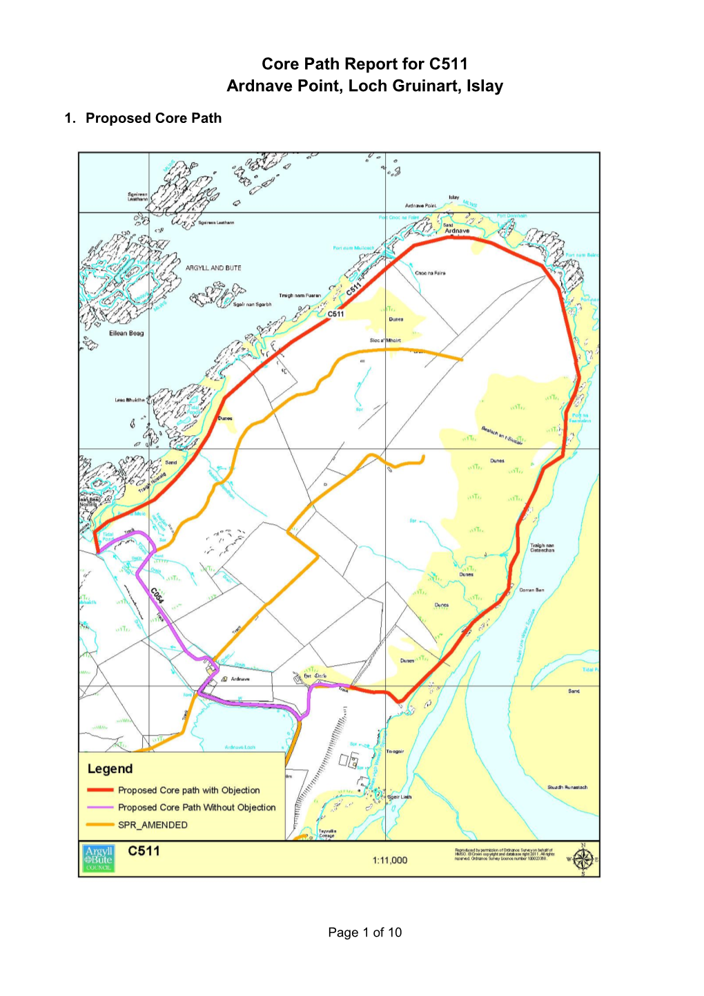 Core Path Report for C511 Ardnave Point, Loch Gruinart, Islay