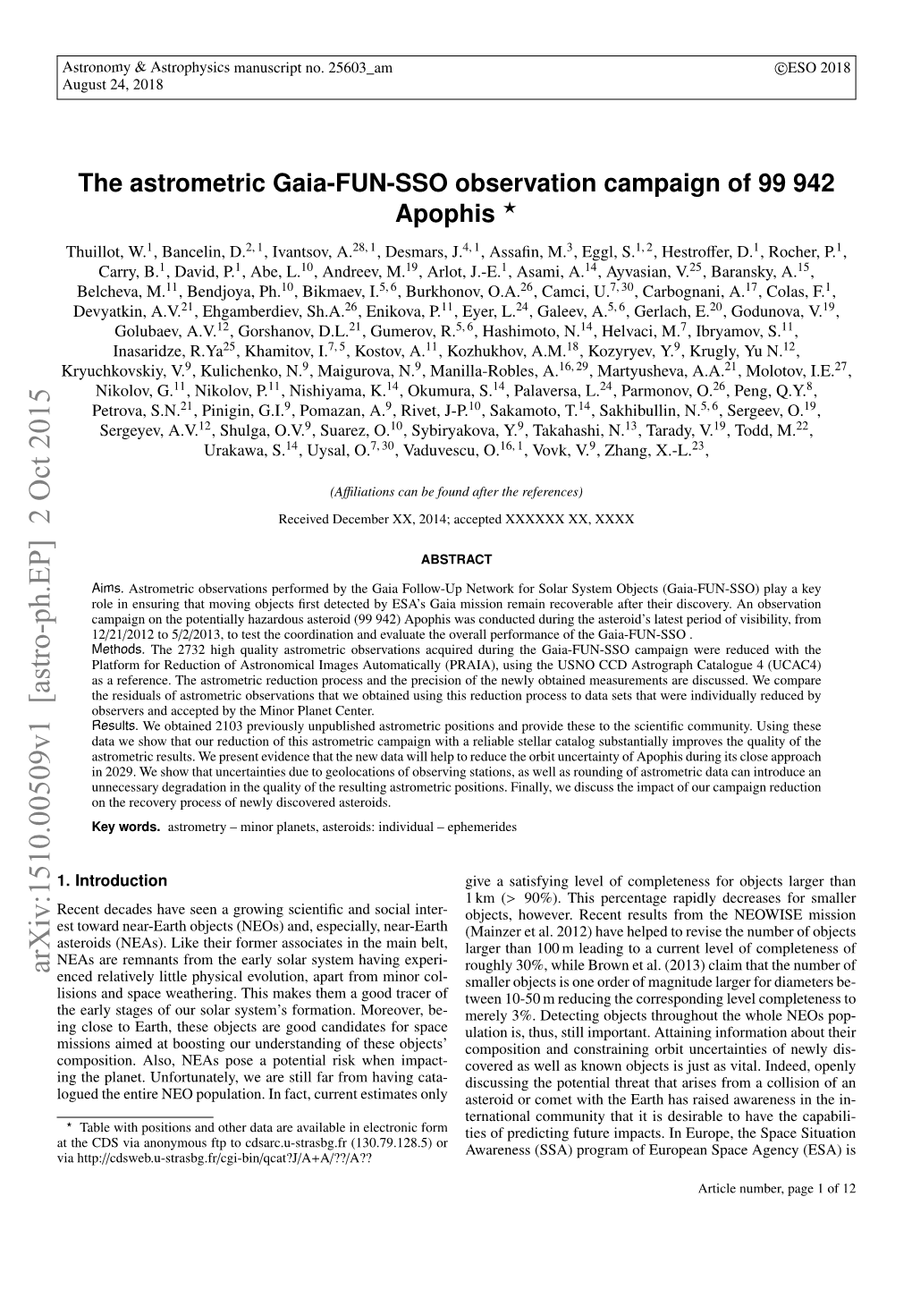 The Astrometric Gaia-FUN-SSO Observation Campaign of 99 942