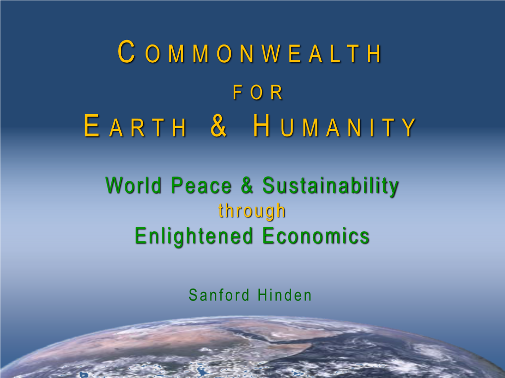 Commonwealth for Earth & Humanity