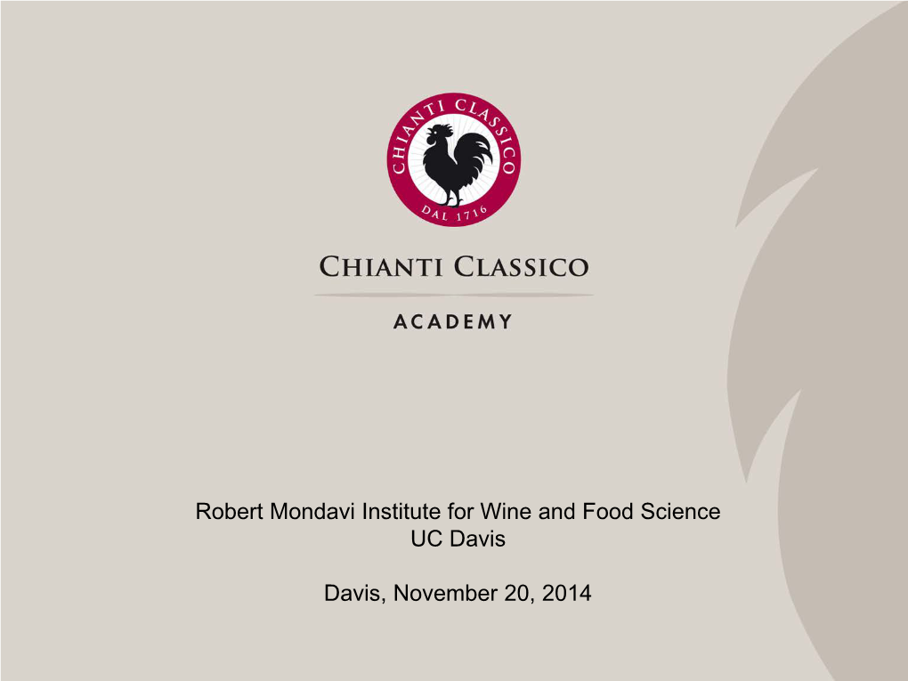 Chianto Classico Academy (Presentation As Pdf)