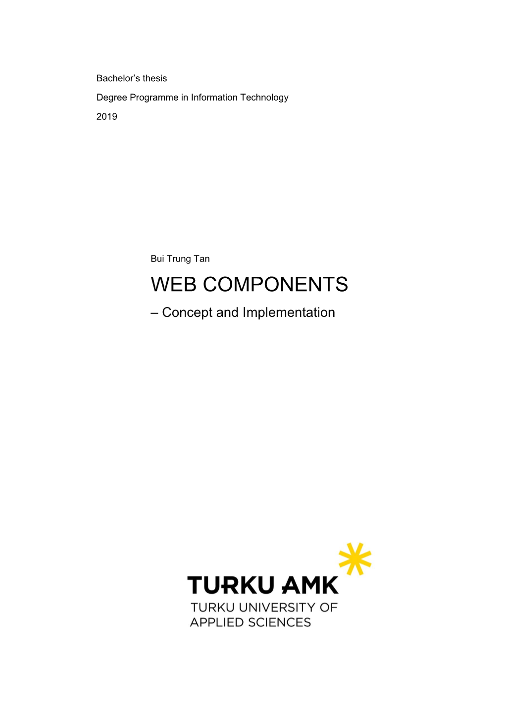 WEB COMPONENTS – Concept and Implementation