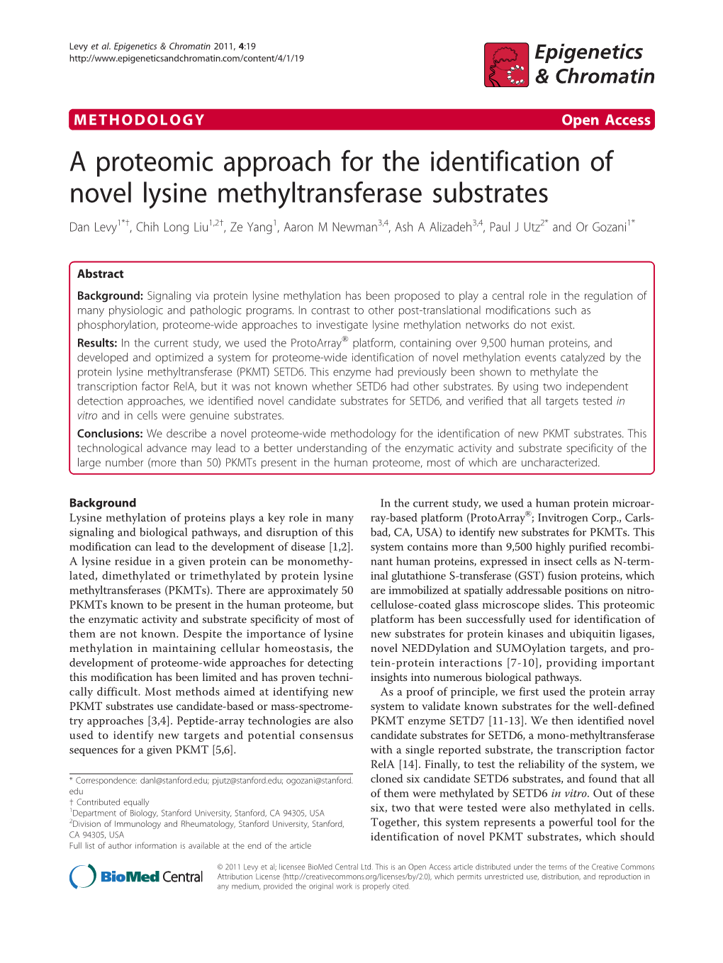 A Proteomic Approach for the Identification of Novel Lysine