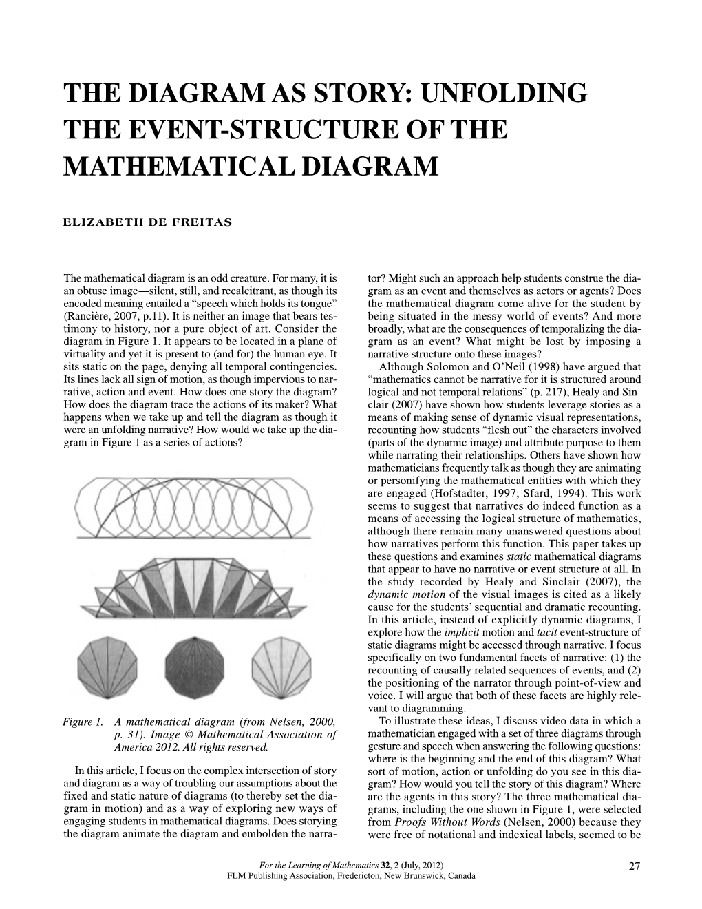 The Diagram As Story: Unfolding the Event-Structure of the Mathematical Diagram