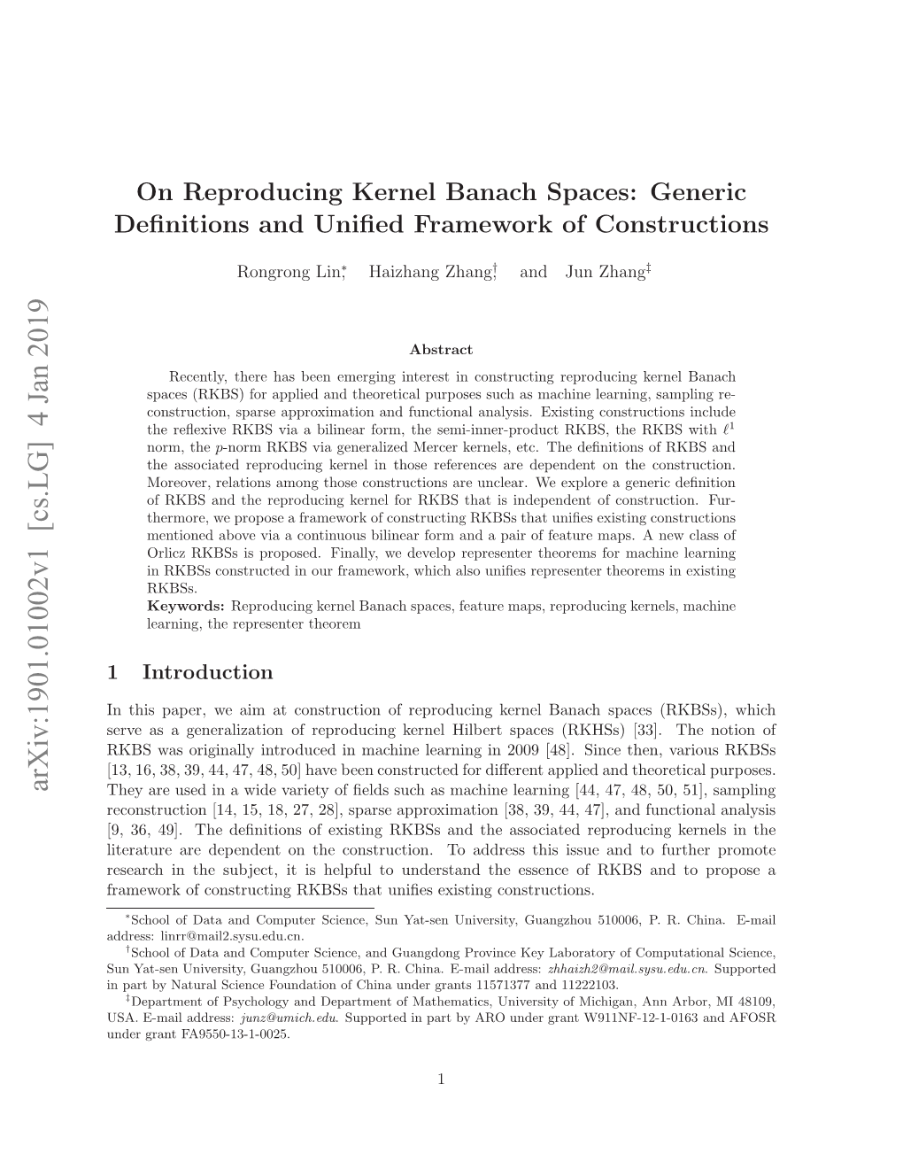 On Reproducing Kernel Banach Spaces: Generic Definitions and Unified Framework of Constructions