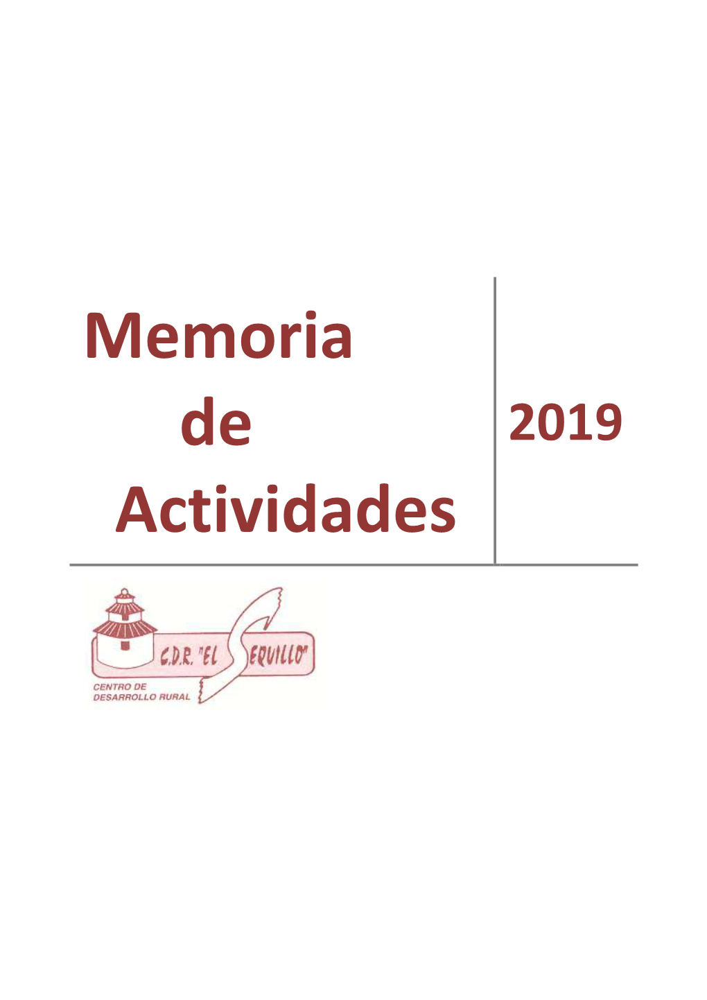 Memoria De Actividades 2019