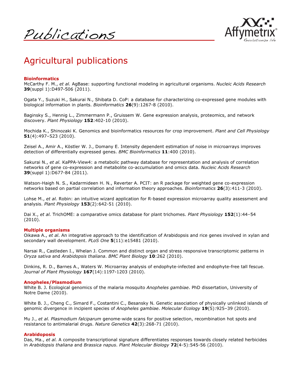 Agricultural Publications