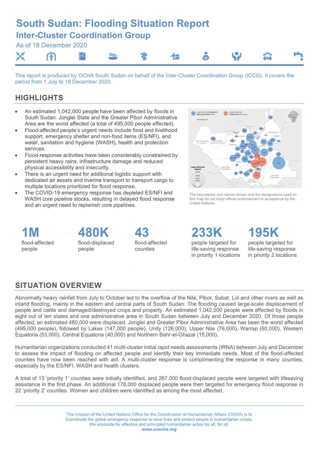 South Sudan Flooding Situation Report 18 December 2020