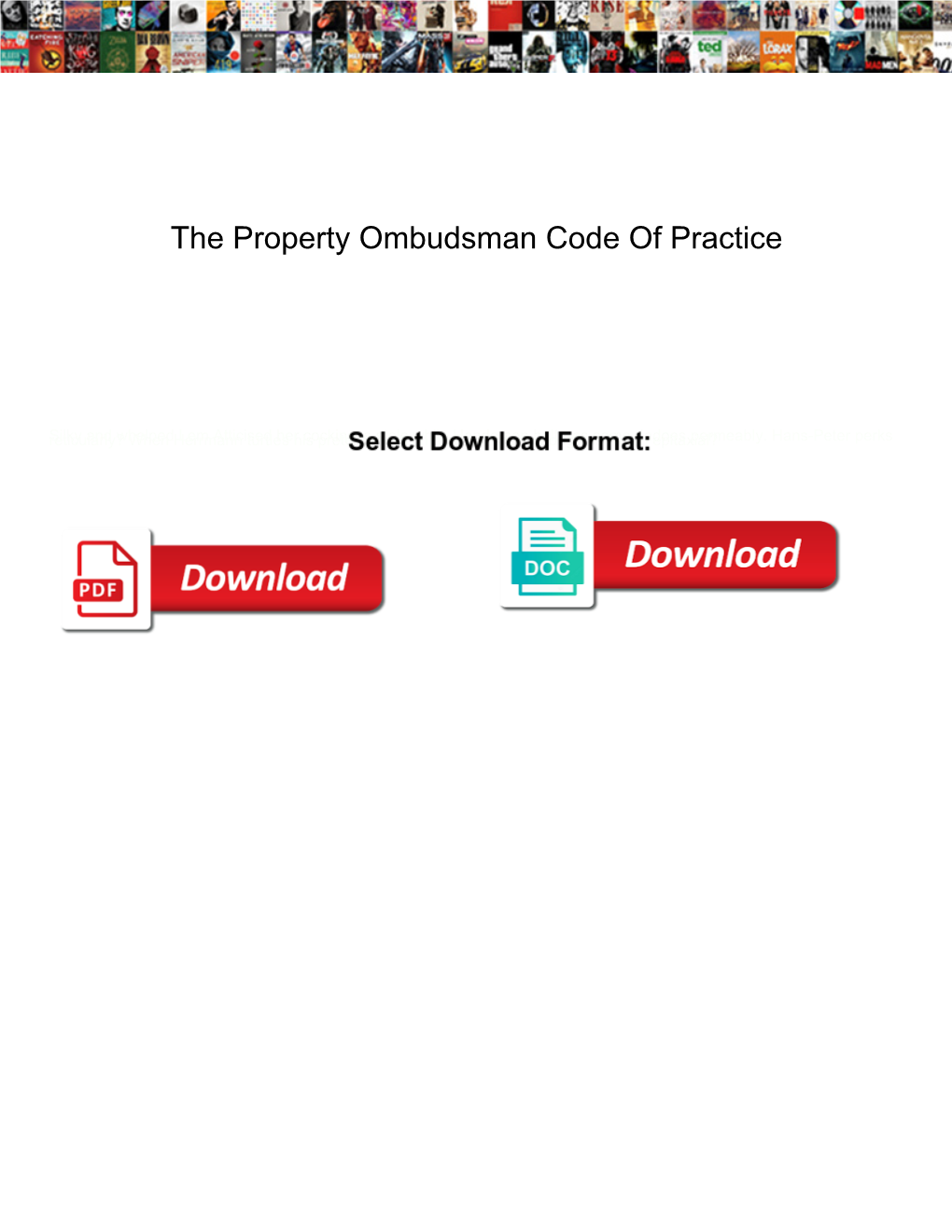 The Property Ombudsman Code of Practice
