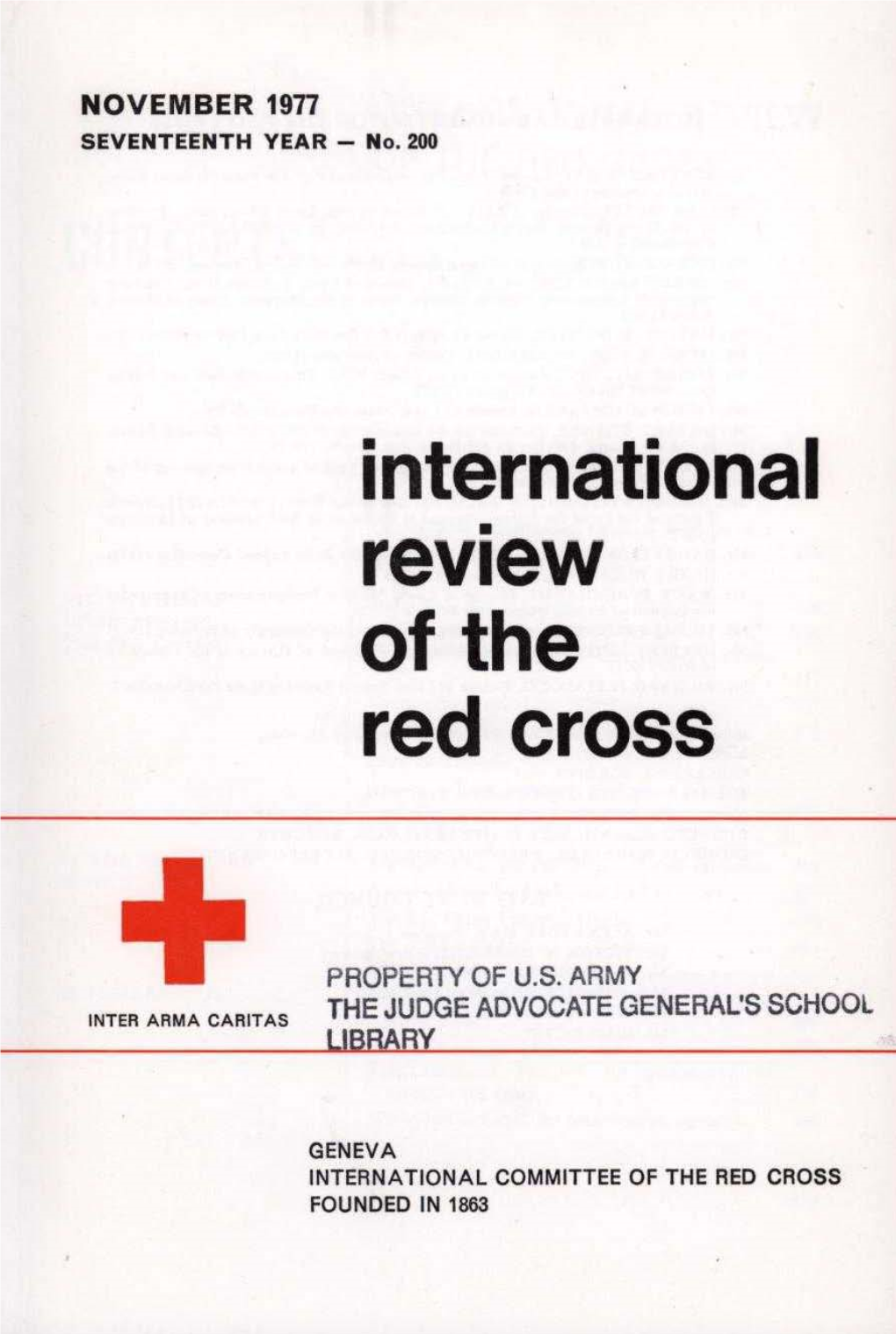 International Review of the Red Cross, November 1977