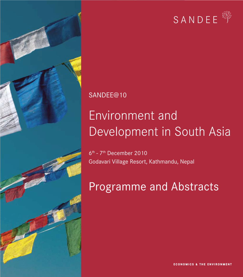 Environment and Development in South Asia