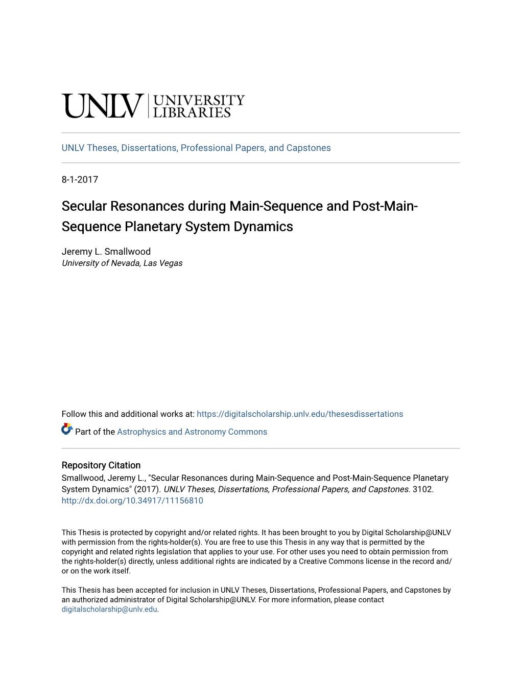 Secular Resonances During Main-Sequence and Post-Main- Sequence Planetary System Dynamics