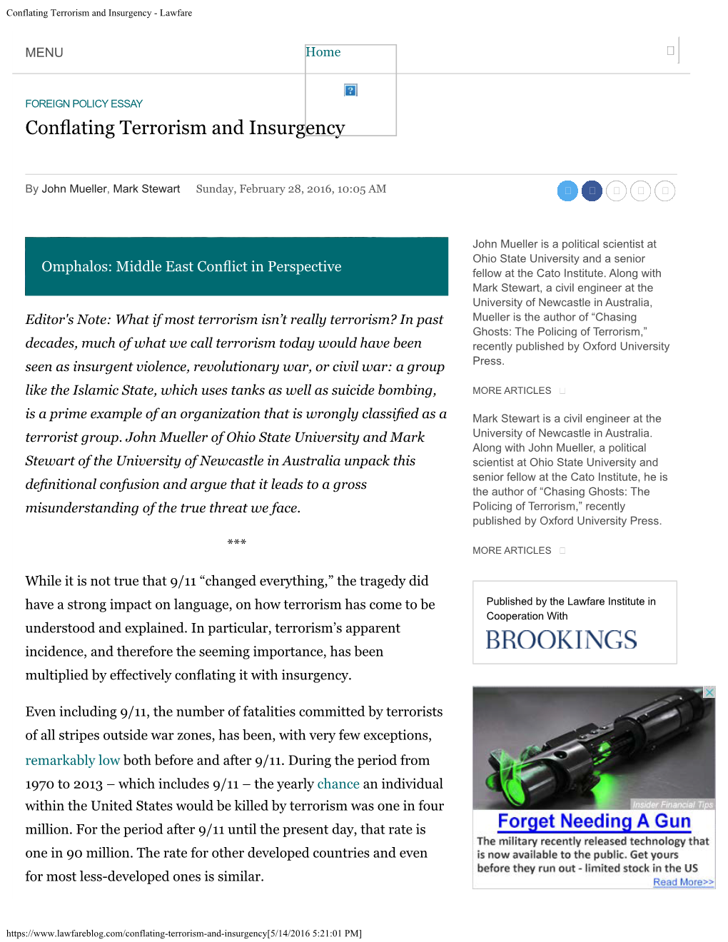 Conflating Terrorism and Insurgency - Lawfare