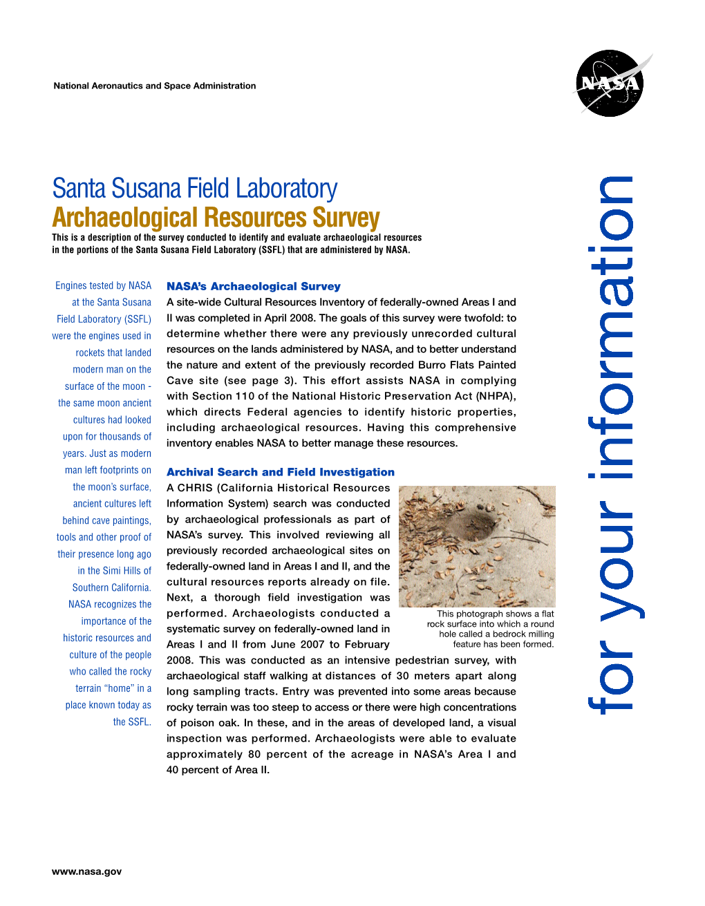 Santa Susana Field Laboratory Archaeological Resources Surv