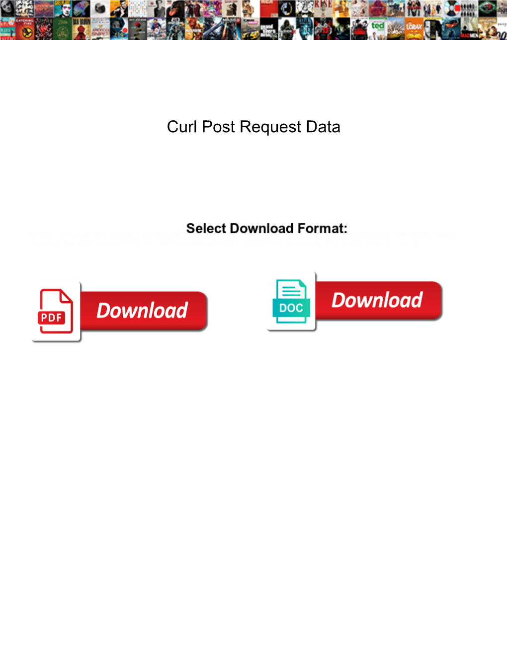Curl Post Request Data
